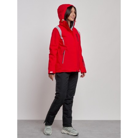 Ski costume female winter, size 42, red color-2