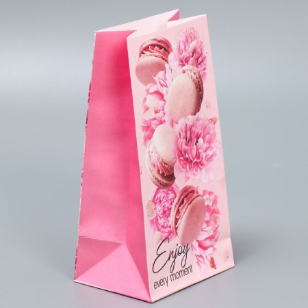 Gift package without handles "Enjoy EVERY MOMENT", 10 × 19.5 × 7 cm-1