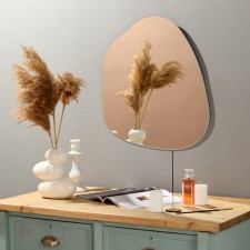 Wall mirror, 55x50 cm, with 1 plate