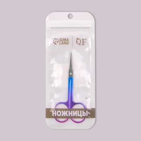 Scissors are manicure, straight, narrow, 8.8 cm, chameleon color-4