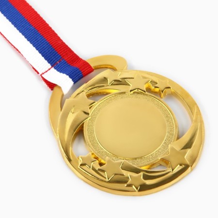 Medal for application of 185, "stars", d = 5 cm. Color gold. With a ribbon-2