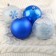 Set of balls plastic D-10 cm, 4 pcs "Snow Waltz" Blue White