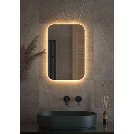 Mirror with Defesto LED lighting 17 W, 40x60 cm, IR - switch, warm white light-2