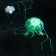Decor for the Aquarium "Medusa" silicone, with a neon effect, 5 x 5 x 15 cm, green