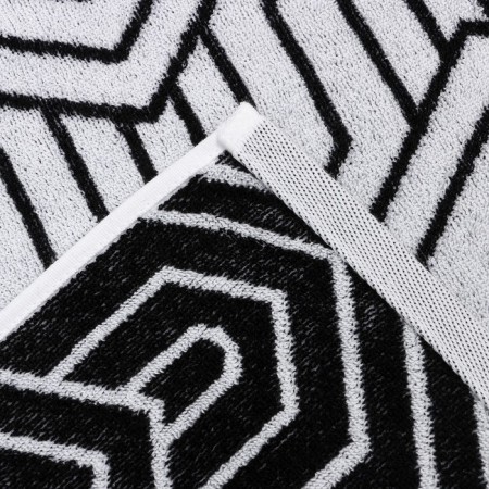 Terry Ethel "Ornament" white on black, 70x130 cm, 100% cotton, 420 g/m2-3