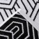 Terry Ethel "Ornament" white on black, 70x130 cm, 100% cotton, 420 g/m2