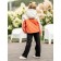 Jacket for girls, height 122 cm, orange color