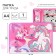 A4 labor folder with a pencil case, on lightning, textiles, Minnie Mouse and unicorn