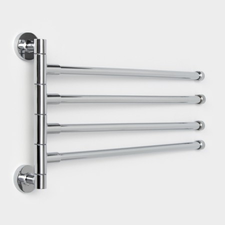 Holder for towels with 4 rotary panels, accoona a121-4, color chromium
