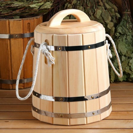 Kedrovka "Lux" with a lid, pen- rope, 10 l-4