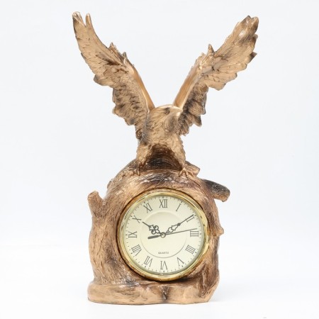 Table hours "Fireplace. Eagle", discrete move, dial d-13 cm, 31 x 47 cm, aa