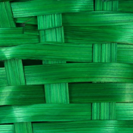 Wicker basket, d17 x 9 x 30 cm, green, bamboo-5