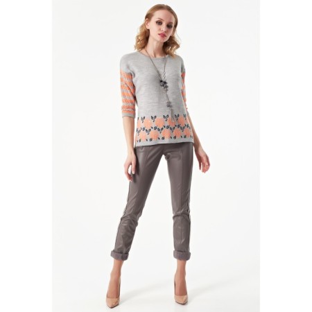 Female jumper, size 42, gray color-1