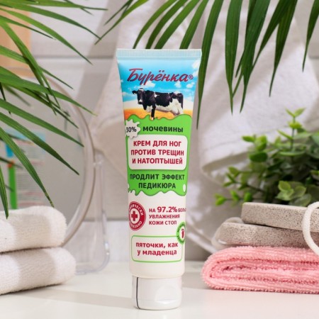 Foot cream "Burenka" ultra -watering, against cracks and corns, 100 ml