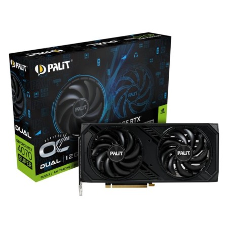 The Palit PCI-E 4.0 RTX4070 Super Dual OC NVIDIA GeForce RTX 40 SUPER 12GB 192BIT 1064974-9