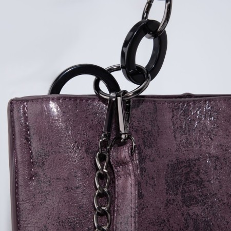Luggage bag, external pocket, long belt, purple color-5