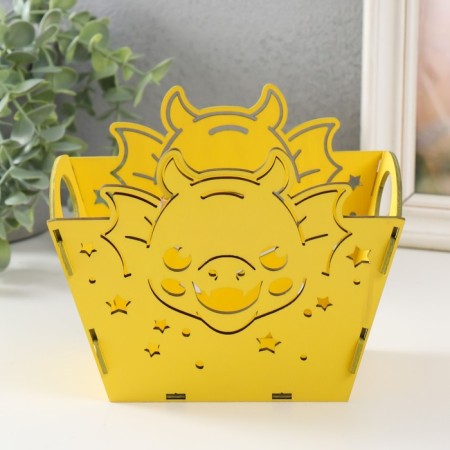 Basket-chip "Dragon Muzzle" yellow 18x12x14.5 cm (set of 5 parts)-1