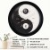 Wall watches, D-28 cm, interior, Yin Yan, silent