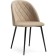 Stol on a metal frame Zest metal/velor, black/beige 50x54x81 cm