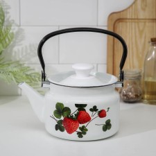 The kettle is cylindrical, 1.5 l, induction, neckline mix, white color