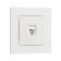 Single single Glossy Glass telephone socket, hidden, glass, white