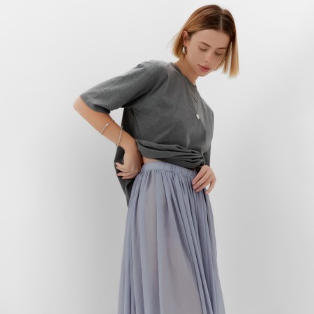 Women's skirt Minaku: Casual Collection Color Gray-Great, Rr. 42-5
