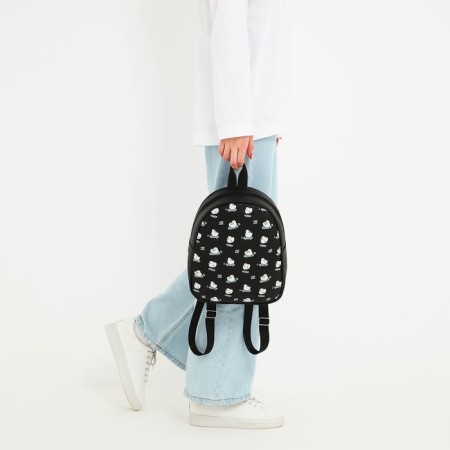 Baby backpack for artificial leather girl "Ducks on the skate" 27x23x10 cm-8