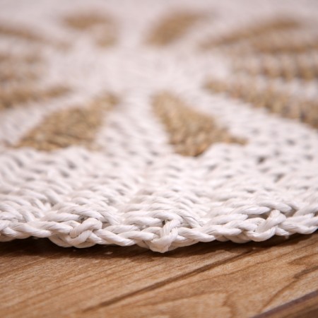 Wicker rug round 50 cm-3