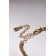 Bracelet with rhinestones "Zircon" Izd, circle, white color in pink gold, l = 15cm