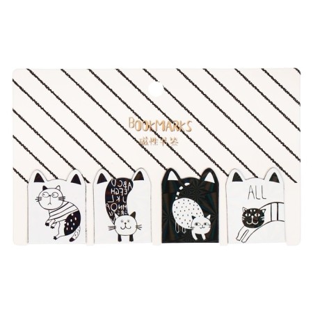 A set of magnetic bookmark for books Calligrata 4 pieces, "Cats", mix-2