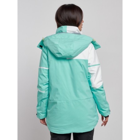 Ski jacket female, size 48, turquoise color-3