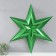 Figure "Star in the Star" large green metallic, half, 69.5x60.3 cm