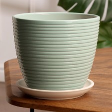 Pot Flower spiral turquoise crocus No. 3, 2.3 l, D - 17.7 cm