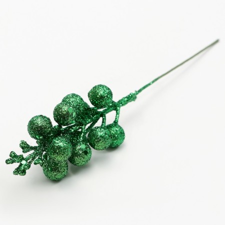 Decorative berries on a stick, green, 4.5 × 4.5 × 20 cm-2