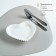 Ceramic “Heart” plate, 16.5 × 15.5 cm, white color