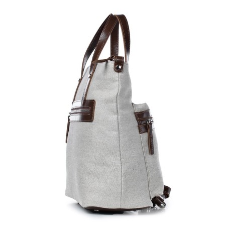 Bag women, milk/brown color-3