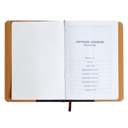 Delivery of a low -up a5, 140 sheets, in a cage, leatherette cover, with pockets, mix-2