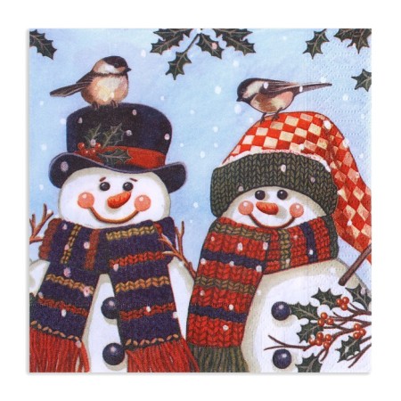 Paper Nev Line Design “Snowmen” 3 layers, 33x33, 20 pcs.