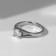 The ring "Classic" is the crystal minimalistic, the color is white in silver, dimensionless