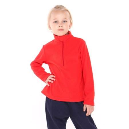 Jumper children's fleece, red color, height 122-128 cm-1