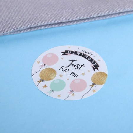Stickers for flowers and gifts "Happy Birthday!", 4.4 x 4.4 cm, 252 pcs.-4