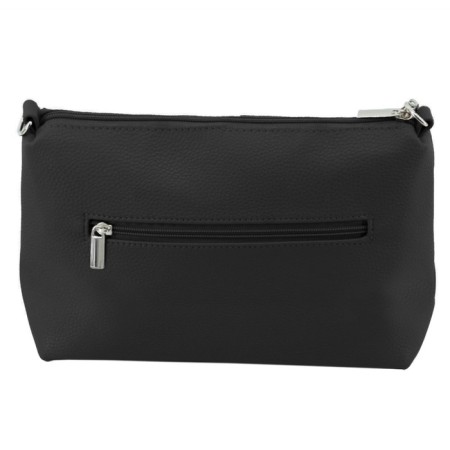 Bag women, genuine leather, black 25x10x16 cm-1