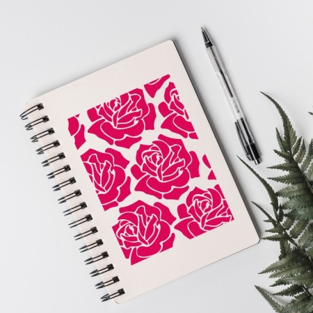 Plastic stencil "Flower buds" 21x29.7 cm-4