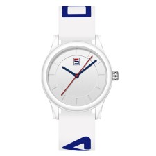 Watch of wrist, d-4.2 cm, waterproof, silicone strap, white
