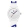 Watch of wrist, d-4.2 cm, waterproof, silicone strap, white