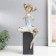Souvenir Polystone "Girl in Cuba, with pigtails" gold with blue 16x12x37 cm