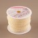 Pearls on threads, flat, 7 mm, 9 ± 1 m, milk color