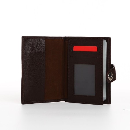 Cover on the magnet, for auto documents and passports, brown color-3