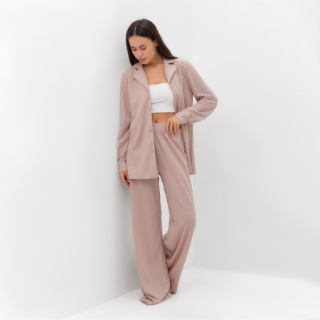 Female set (shirt, trousers, top) KAFTAN "BASE" p. 46, powder