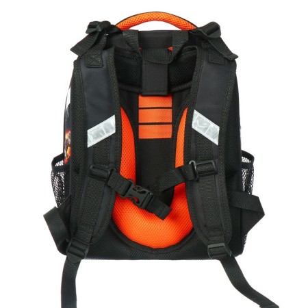 School backpack 38 x 30 x 16 cm, ergonomic back, Stavia "dinosaur 1", black-4